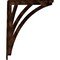 Ekena Millwork Nevio Wrought Iron Bracket, (Single center brace), Antiqued Copper 1 1/2"W x 12"D x 15"H BKTM01X12X15SNEACO - alternate 2